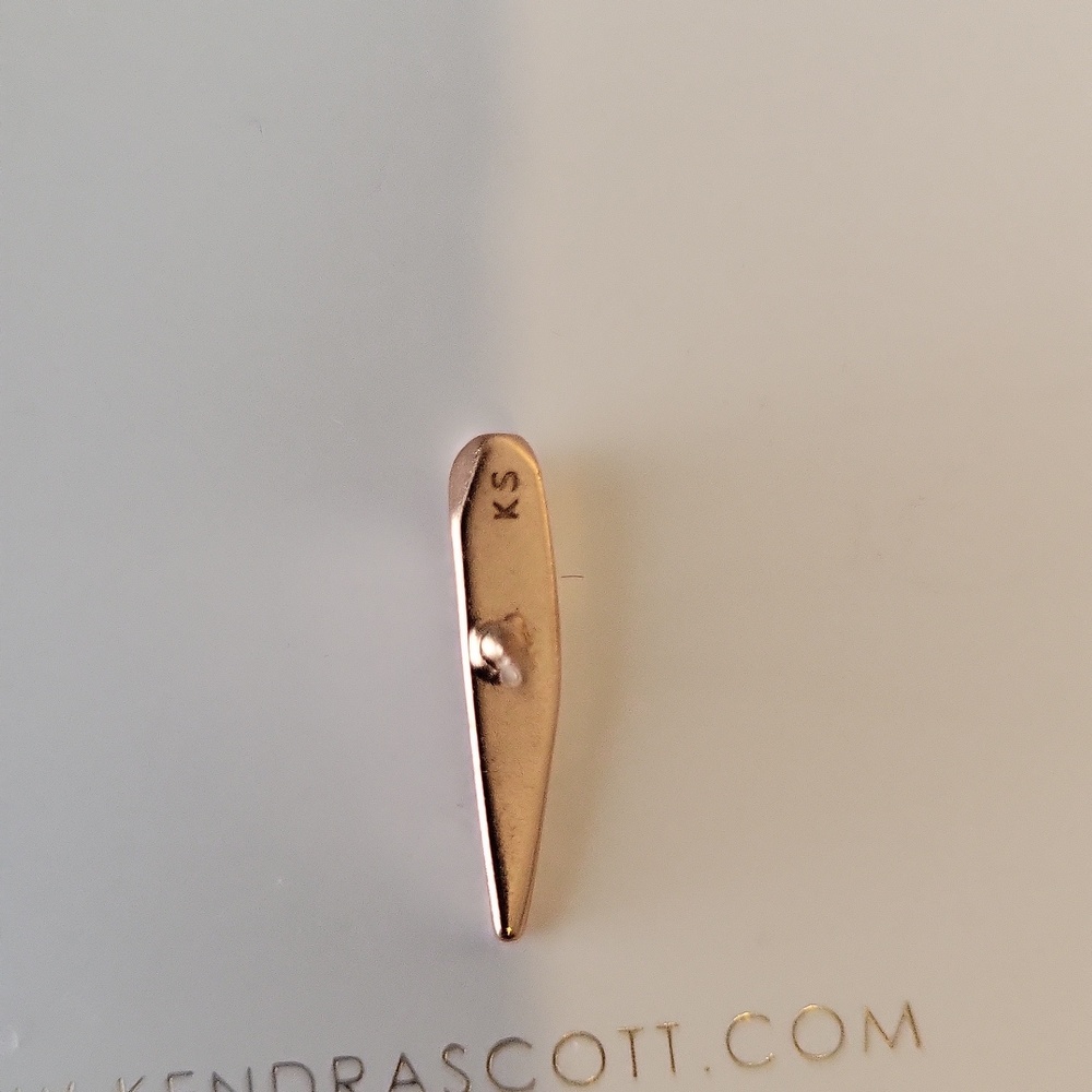 Kendra Scott "Montgomery" Stud Earrings in Rose Gold with CZs - Picture 6 of 6